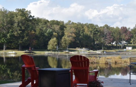 A private deck in a Northwestern Michigan vacation rental A private deck in a Northwestern Michigan vacation rental